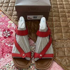 Franco Sarto red sandals